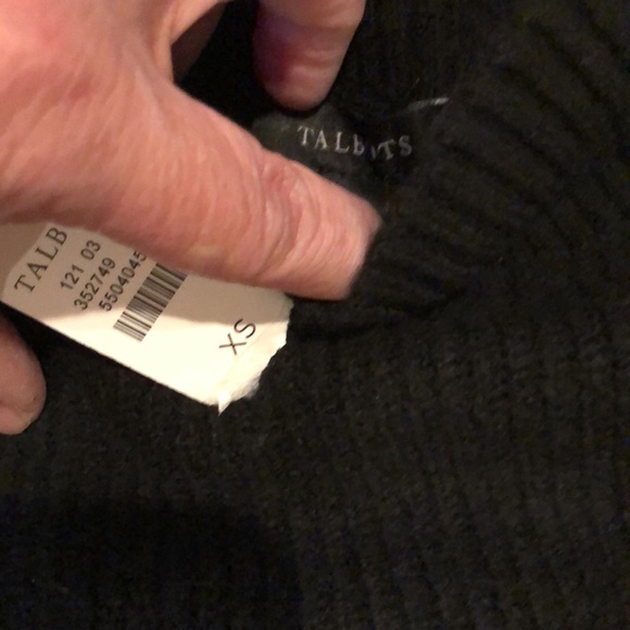 Talbots black boatneck tunic sweater - Picture 2 of 5